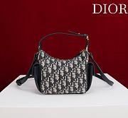 	 Dior Mini D-Journey Bag Blue Dior Oblique Jacquard - 18x17x9cm - 5