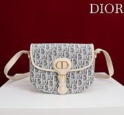 	 Dior Bobby Bag Blue Oblique Jacquard - 22×17×6cm - 1