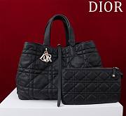 Large Dior Toujours Bag Black Macrocannage Calfskin - 37 × 20 ×28.5cm - 1