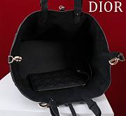 Large Dior Toujours Bag Black Macrocannage Calfskin - 37 × 20 ×28.5cm - 6