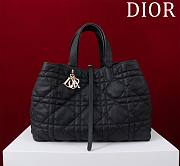 Large Dior Toujours Bag Black Macrocannage Calfskin - 37 × 20 ×28.5cm - 5