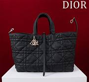 Large Dior Toujours Bag Black Macrocannage Calfskin - 37 × 20 ×28.5cm - 3