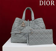 	 Large Dior Toujours Bag Blue - 37 × 20 ×28.5cm - 5