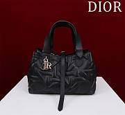 Dior Small Toujours Bag Black Macrocannage Calfskin - 23*15*15cm - 1