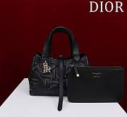 Dior Small Toujours Bag Black Macrocannage Calfskin - 23*15*15cm - 6