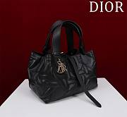 Dior Small Toujours Bag Black Macrocannage Calfskin - 23*15*15cm - 3