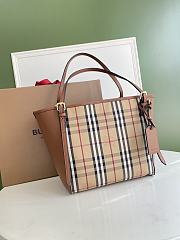 Burberry Brown Horseferry Check Canterbury Panels Tote Braun Mehrfarben Beige - 28x26cm - 5