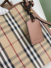 Burberry Brown Horseferry Check Canterbury Panels Tote Braun Mehrfarben Beige - 28x26cm - 2