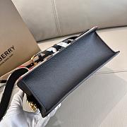Burberry Mackford Check Canvas & Leather Shoulder Black Bag - 24x17x9cm - 6