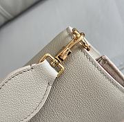 	 Burberry Mackford Check Canvas & Leather Shoulder Off White Bag - 24x17x9cm - 6