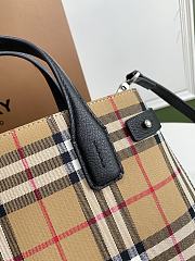 Burberry Nova Check Beige Canvas Tote Bag - 25 x 12 x 19cm - 4