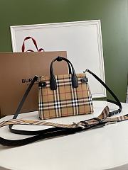 Burberry Nova Check Beige Canvas Tote Bag - 25 x 12 x 19cm - 2